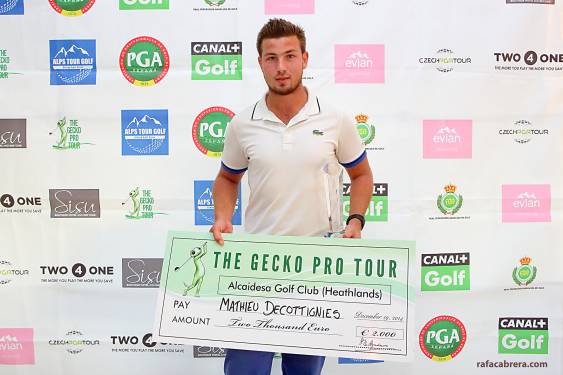 Mathieu Decottignies, campeón del Gecko Pro Tour  en Alcaidesa Golf Links 