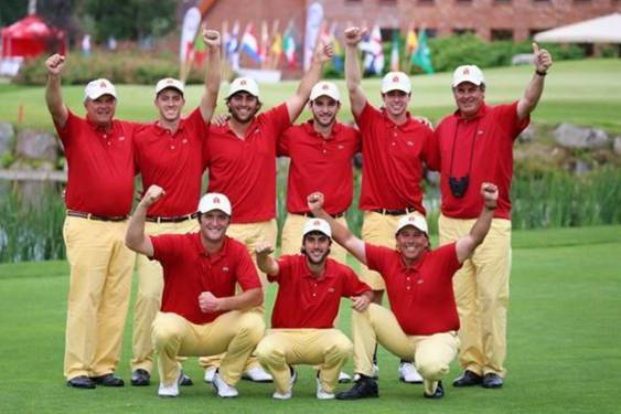Mario Galiano y Scott Fernández, Medallas de Oro al Mérito en Golf, como integrantes del Equipo del Europeo Absoluto Masculino