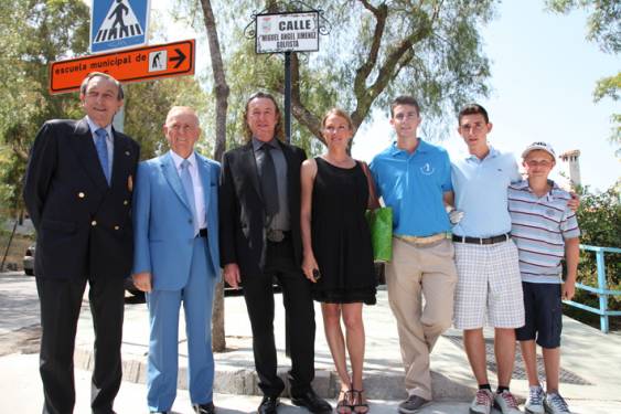 Miguel Ángel Jiménez da nombre a una calle en Torremolinos e inaugura la Casa Club de la Escuela Municipal de Golf