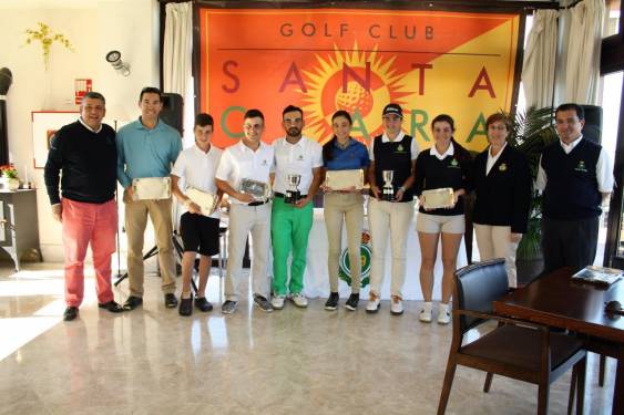José Mateo y Carmen Belmonte, ganadores del Puntuable Andaluz de Granada en Santa Clara Golf