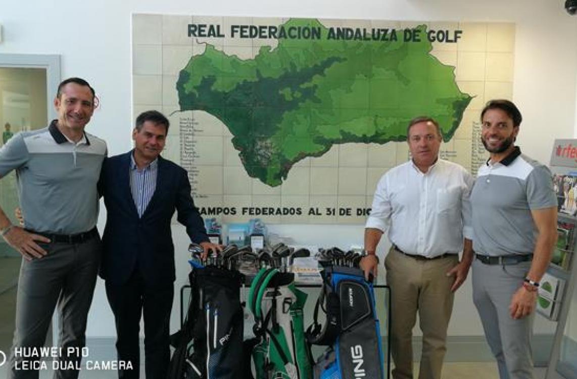 PING hace entrega de un centenar de palos para promoción del deporte a la Real Federación Andaluza de Golf