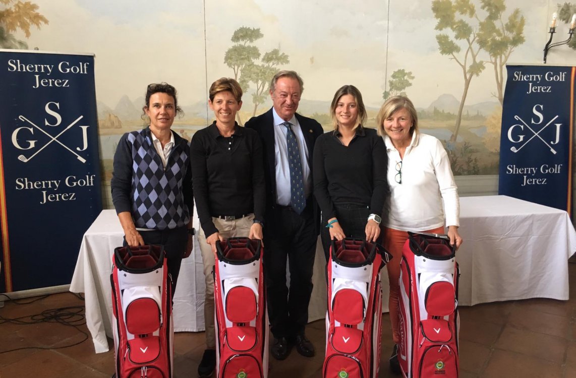 Cecile Rousseau, Celia Nebot, Frederique Adnot y Clemence Adnot, campeonas en Sherry Golf