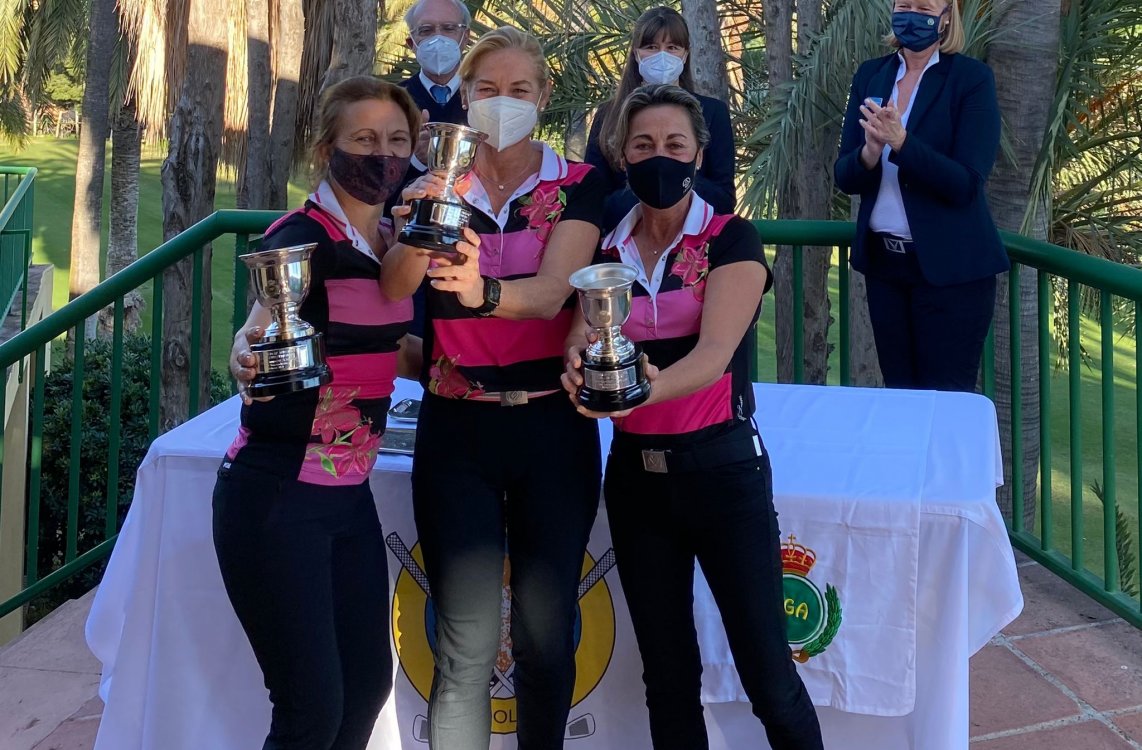 Magdalena Agudo, Mª Luisa Carrere y Lourdes Canivell Campeonas de Andalucía Intercubs en Torrequebrada