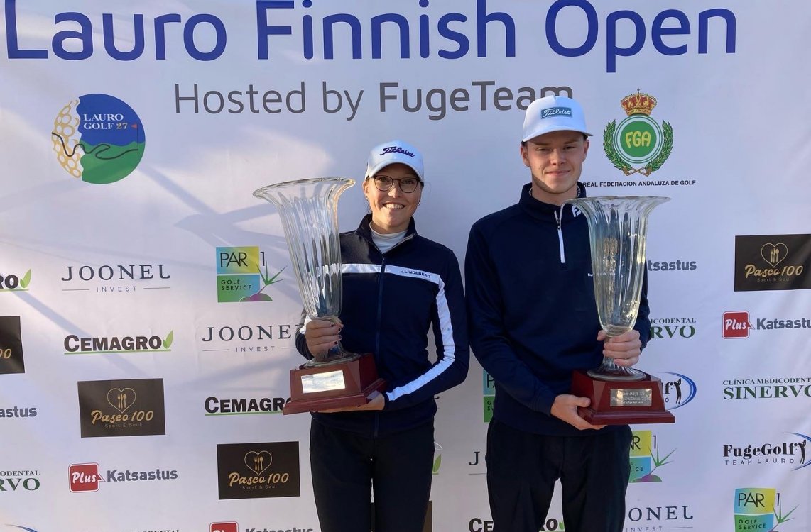 Elmo Gerkman y Emilia Torvinen, ganadores del Finnish Open de Lauro Golf